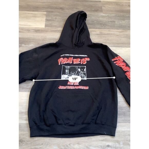 Friday The 13th Part 8: Jason Takes Manhattan Black Hoodie *Men's Size: Large - Picture 5 of 7